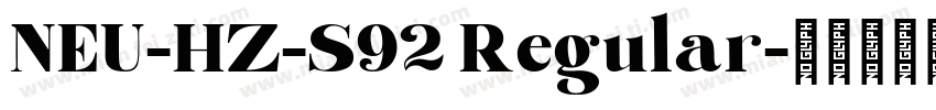 NEU-HZ-S92 Regular字体转换